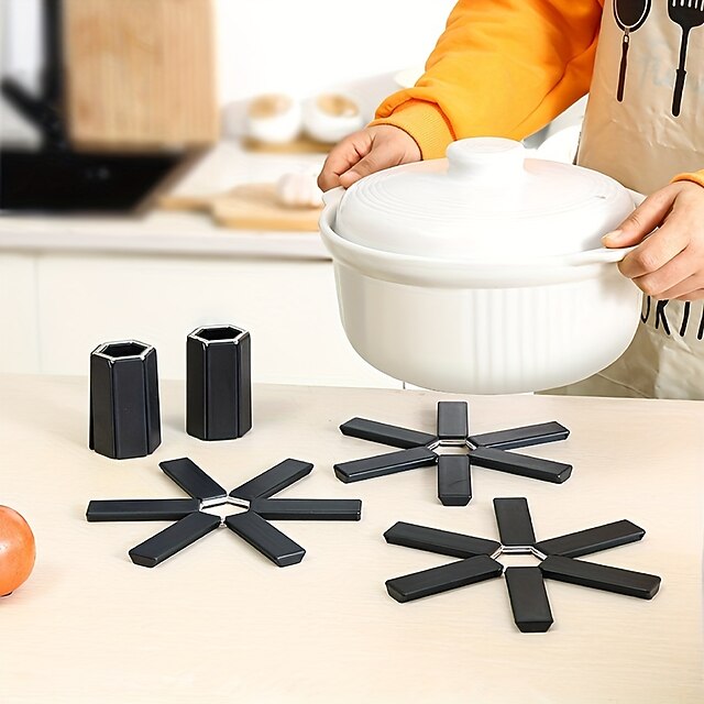 3pc Folding Heat Insulation Pad Foldable Trivets Mat Heat Insulation