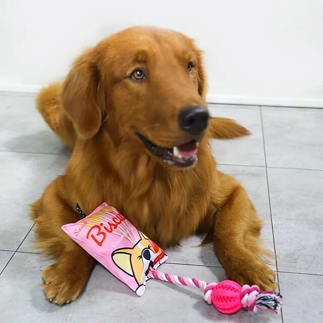  odolná žvýkací hračka pro psy s provazem a dávkovačem krmiva - interaktivní hračka pro domácí mazlíčky odolná proti kousnutí pro hodiny zábavy