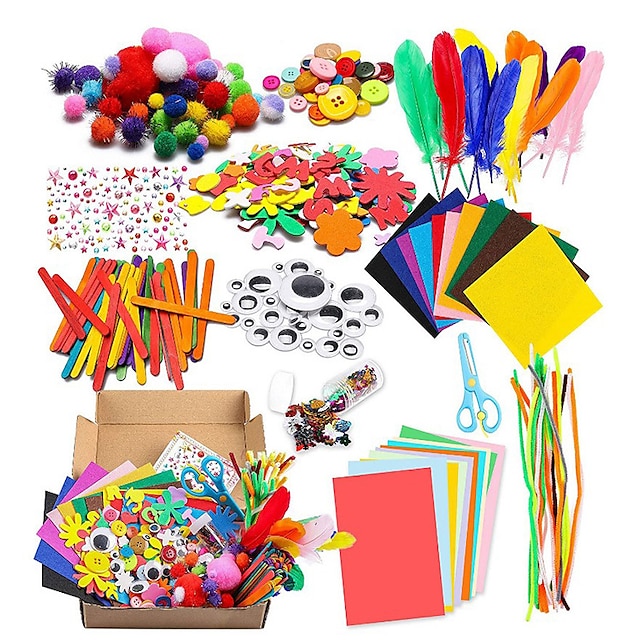  צעצועי חינוך לגיל הרך פאזל בעבודת יד לילדים חבילת חומרי צעצוע יצירתי בעצמך סט צעצועים בעבודת יד