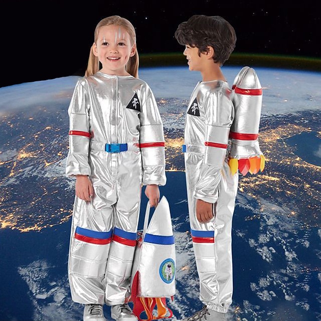  astronaut onesies barn pojkar flickor cosplay karneval föreställning halloween halloween karneval maskerad lätt halloween kostymer mardi gras