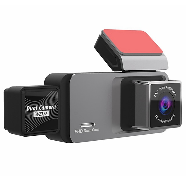  Caméra de tableau de bord de voiture dvr, enregistrement en boucle, détection de mouvement, vision nocturne, full hd 1080p, tableau de bord