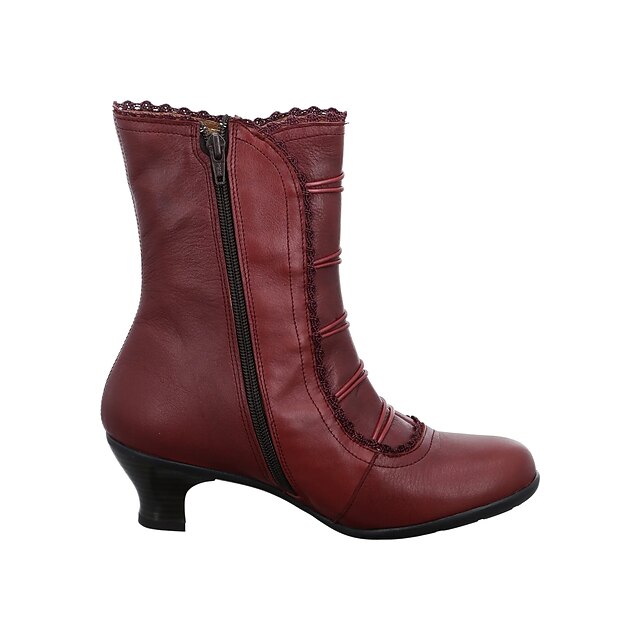 Women's Boots Button Boots Plus Size Heel Boots Outdoor Daily Solid Color