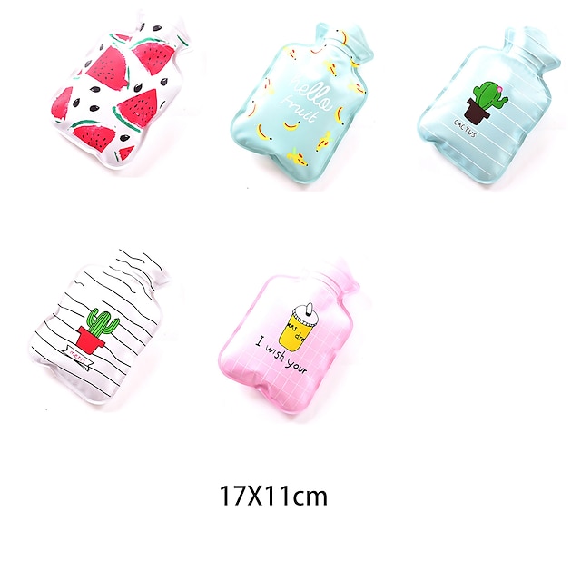  2pcs Cute Plush Hot Water Bag With Water Injection Warm Water Bag Thickened Safety Warm Hand Bag Student Warm Hand Bag Warm Foot Warm Treasure