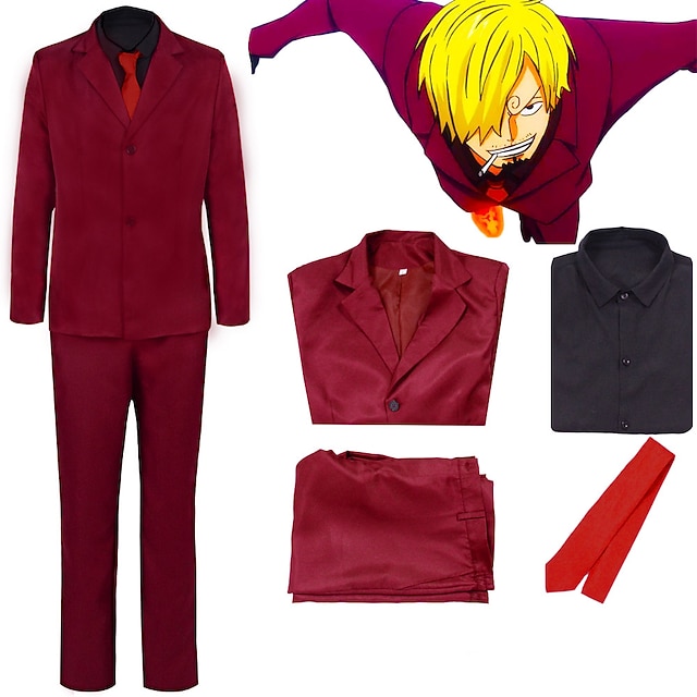 Sanji Cosplay Costume Halloween Carnival Party Suit