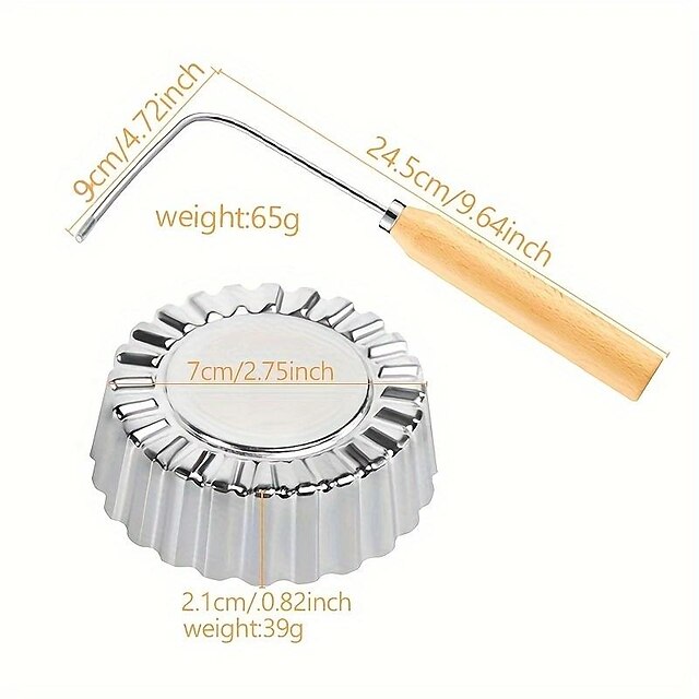 2 Pcs Bunuelos Mold With Handle, Funnel Cake Maker Cooking Stamp Maker