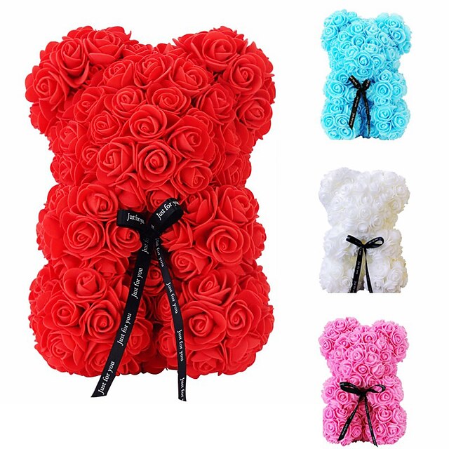 Women's Day Gifts 25CM Rose Bear Simulation PE foam Flower Eternal ...