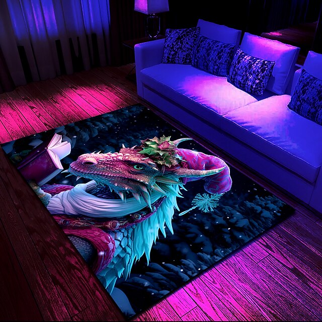 Blacklight Rug UV Reactive Glow in the Dark Area Rug Kitchen Mat Non ...