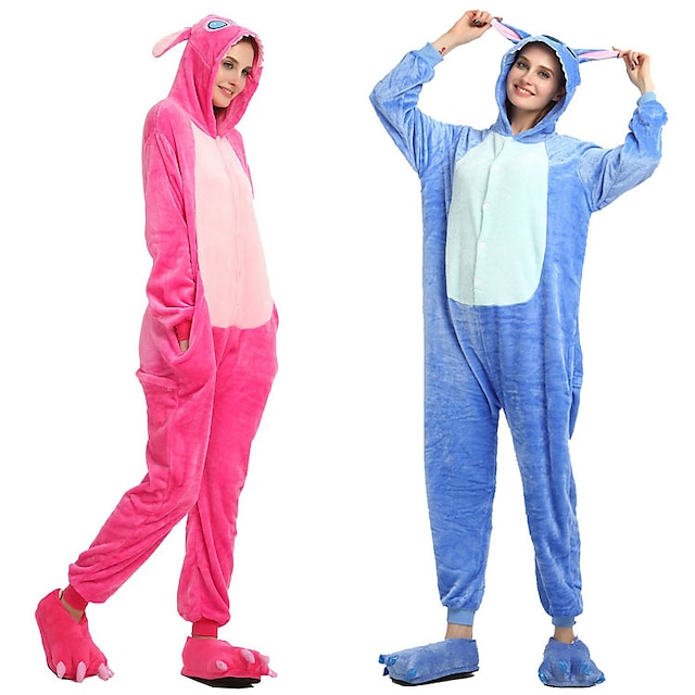  Kinder Erwachsene Kigurumi-Pyjamas Nachtwäsche Pyjamas-Einteiler Monster Tier Tier Pyjamas-Einteiler Kuschelig Baumwollflanell Polyesterfaser Cosplay Für Herren und Damen Jungen und Mädchen