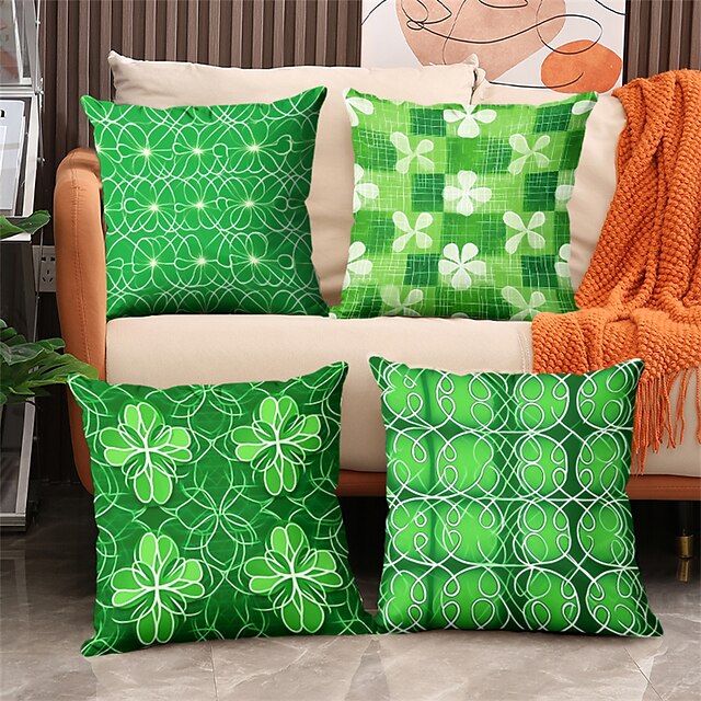  Green Leaves 1PC Throw Pillow Covers Multiple Size Coastal Outdoor Decorative Pillows Soft Cushion Cases for Couch Sofa Bed Home Decor