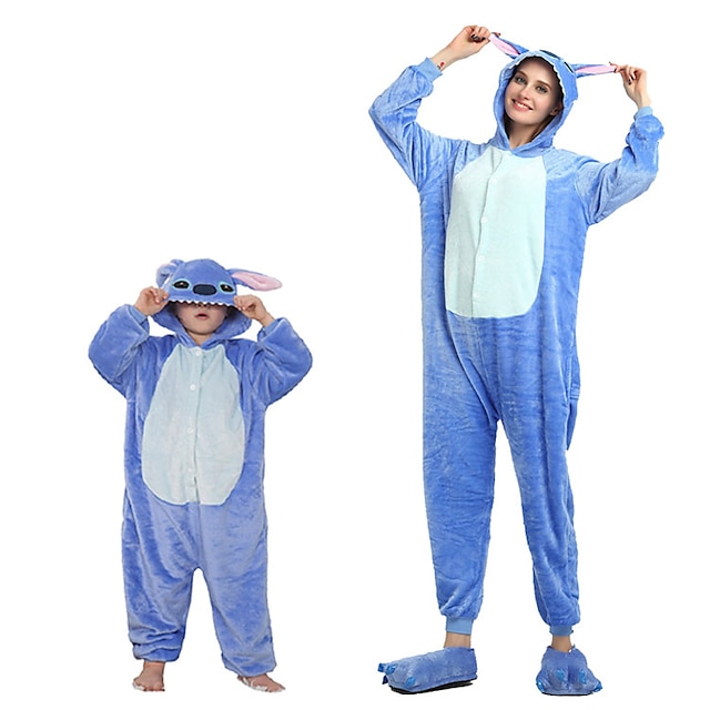  Barn Vuxna Djur Gruppdräkt Nattkläder Onesie-pyjamas Karnevalsdräkt Monster Djur Onesie-pyjamas Kigurumi pyjamas söt stil För Herr och Dam Pojkar och flickor Karnival Tecknad serie