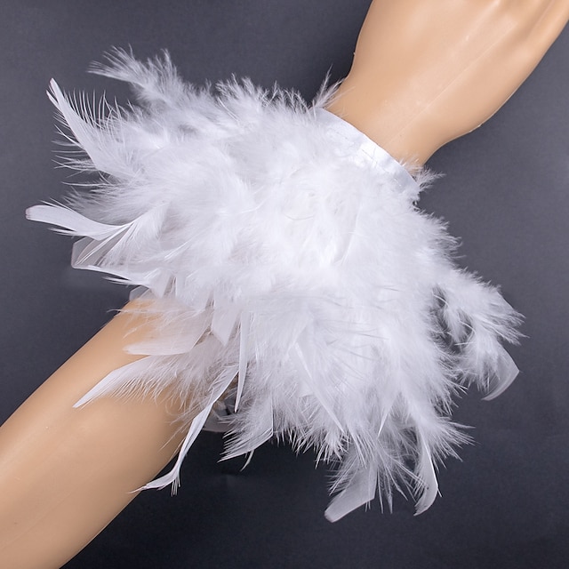  Ρούχα βραχιόλι από φτερά γαλοπούλας σε συνδυασμό με διακοσμητικά αξεσουάρ κεφαλή υφασμάτινο κομμάτι ύφασμα ποπ φτερό δαχτυλίδι