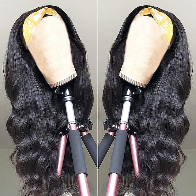  parrucche della fascia per le donne nere onda del corpo fascia parrucca parrucche dei capelli umani parrucche dei capelli vergini brasiliani fascia dei capelli umani parrucca densità del 180%