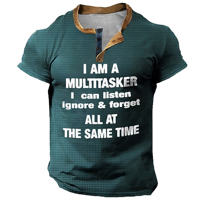 Men's Funny Multitasker Graphic T-Shirt, Work Office Humor Short Sleeve4