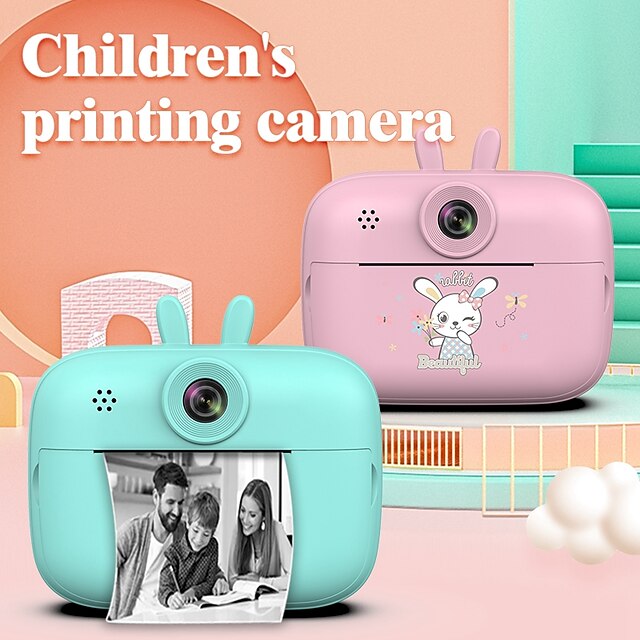  Fotocamera per stampa bambini P2 da 2,4 pollici Stampante termica 800MA per bambini Fotocamera digitale