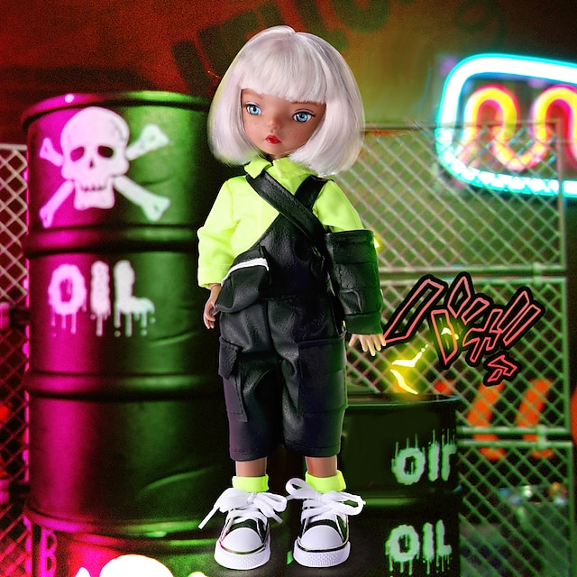  11-дюймовая кукла Пи Шуай - белые волосы, 360 градусов, сменная кукла bjd для девочек, детская игрушка