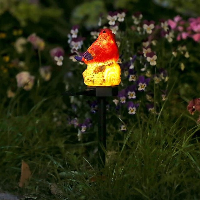  piccola firebird in resina solare led lampada da terra impermeabile per esterni luce per cortile esterno decorazione prato paesaggio luce