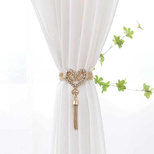  Подвязки для штор из цинкового сплава, удерживающая драпировка с удлиненными лямками, современный простой стиль, подхваты для штор, эластичные проволочные ремни для штор для домашнего декора, ключ в