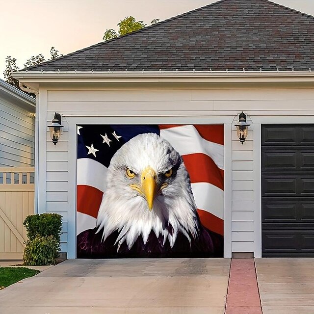 4th of July American Eagle Outdoor Garage Door Cover Banner ...