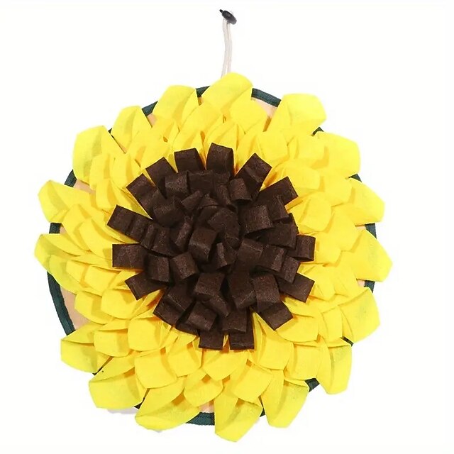  1pc Interactive Sunflower Pet Snuffle Mat - Slow Feeder Dog Puzzle Toy for Training and Play Encourages Natural Foraging Instincts
