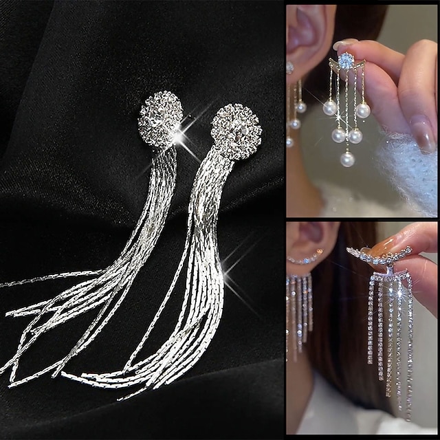  dames oorbellen fijne sieraden kwastjes kostbaar schattig stijlvolle oorbellen sieraden wit voor bruiloft 3 paar