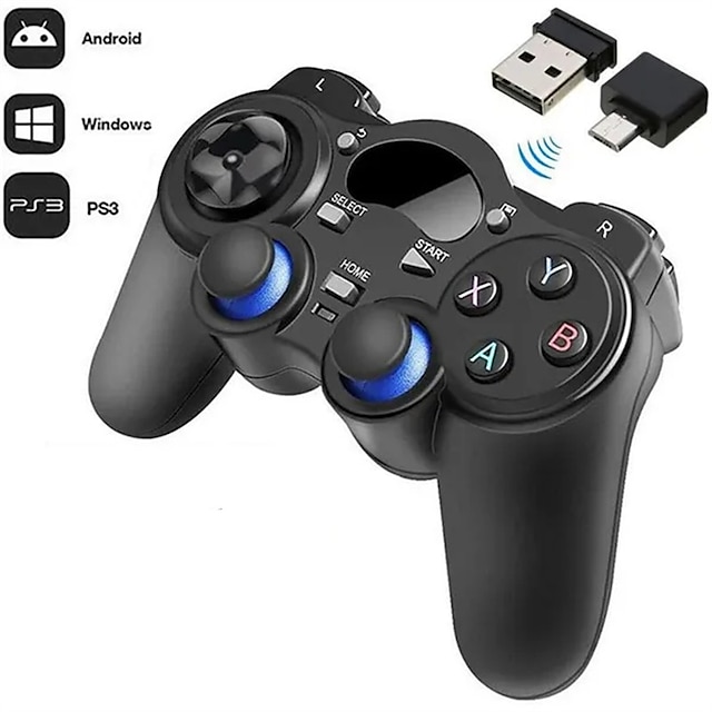  2.4g usb draadloze android game controller joystick joypad met otg converter voor ps3/smart telefoon voor tablet pc smart tv box