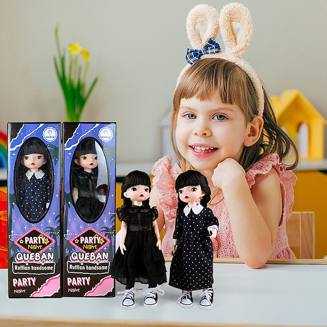  11 tuuman keskiviikon adams-nukke 360 yhteinen bjd-tytöt voivat vaihtaa muunnettavan nuken