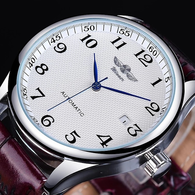  Reloj Mecánico Automático para Hombre - Reloj de Moda Casual de Negocios con Calendario Luminiscente