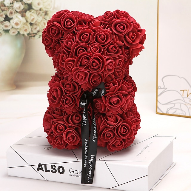  dárky ke dni žen valentýnský dárek kreativita 25cm růže medvídek dárková krabička pe květina romantická pěna medvědí objetí medvěd den matek dárky pro maminku
