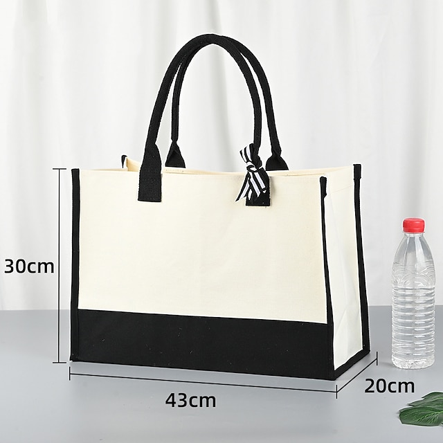  Julegaver kvinner mor henne valentinsdag bokstaver tilpasset bomull lerret veske reklame bærbar handleveske tilpasset stor personlig bokstav YamaSuntot veske morsdag gaver