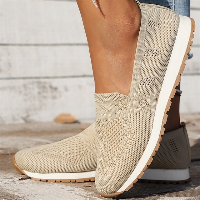 Women's Slip-Ons Comfort Shoes Outdoor Daily Flat Heel Round Toe