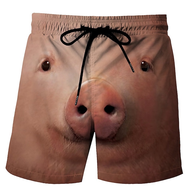  Animal Pig Shorts Cartoon Manga Anime Graphic For Men's Adults' Carnival Masquerade 3D Print Street Casual Daily