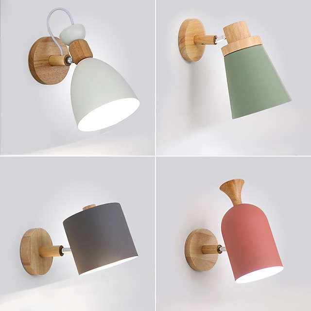  væglamper nordisk soveværelse væglampe, moderne minimalistisk væglampe, sconce lampe holder gang lys gang lampe, kreativ gang sengelampe til stuen