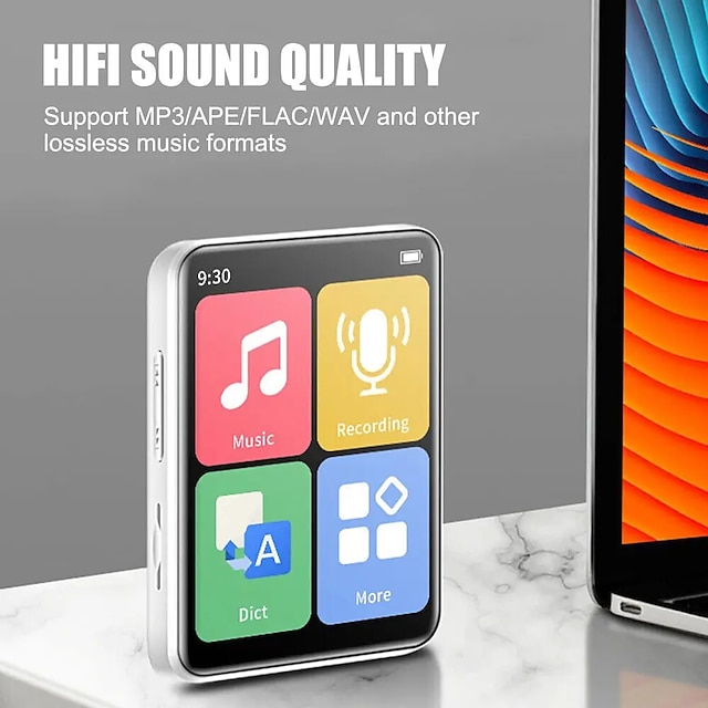  3,0 Zoll mit Bluetooth 5,2 MP3-Player, Voll-Touchscreen, MP4-Player, Musik-Player mit integriertem Lautsprecher, FM-Radio-Recorder, Video