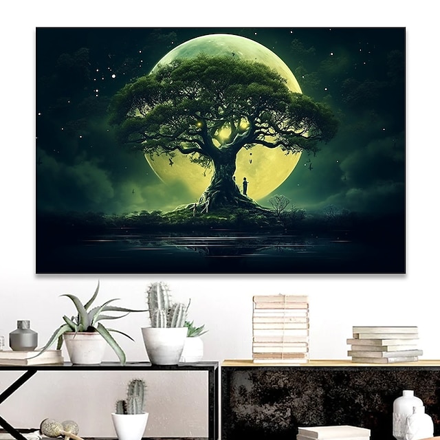  Paesaggio parete arte tela albero della vita stampe e poster immagini pittura decorativa su tessuto per soggiorno immagini senza cornice