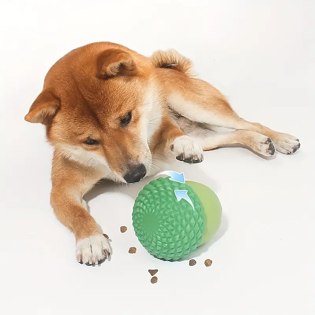  لعبة تسرب أغذية الحيوانات الأليفة على شكل بلوط، طحن الأسنان من السيليكون، ألعاب الحيوانات الأليفة البطيئة لمستلزمات الكلاب
