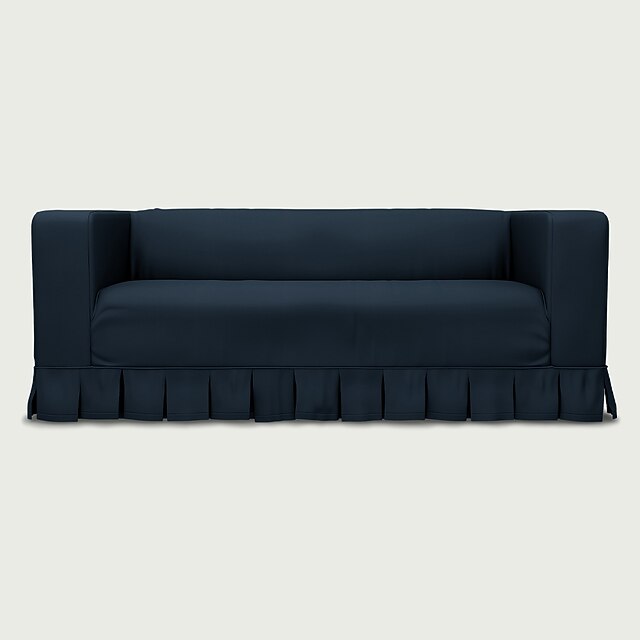 IKEA Cotton Twill Klippan 2 Seater Sofa Cover Regular Fit With Piping Machine Washable 2024