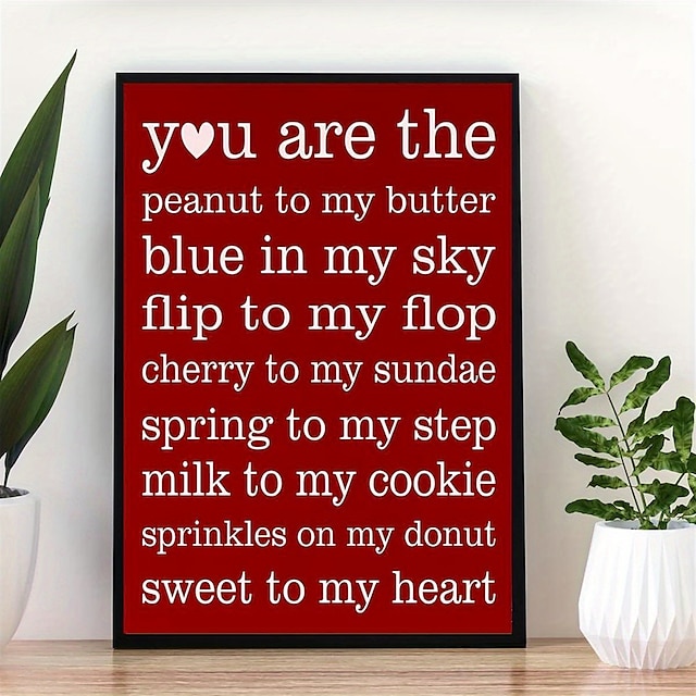  Valentine Day Wall Art Canvas You Are The Peanut To My... Prints and Posters Pictures Decorative Fabric Painting For Living Room Pictures No Frame