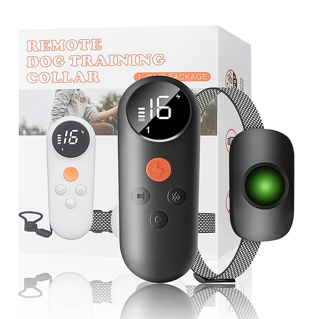  Dog Training Collar with Rechargeable Remote  3 Training Modes Beep Vibration & Shock  Waterproof  E-Collar
