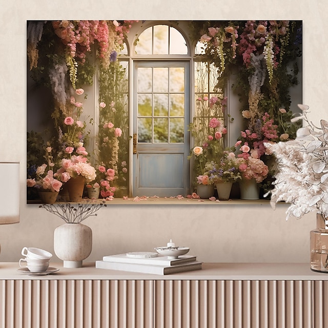  Landschaft Wandkunst Leinwand Frühling Sonnenschein Rose Drucke und Poster Bilder dekorative Stoffmalerei für Wohnzimmer Bilder ohne Rahmen