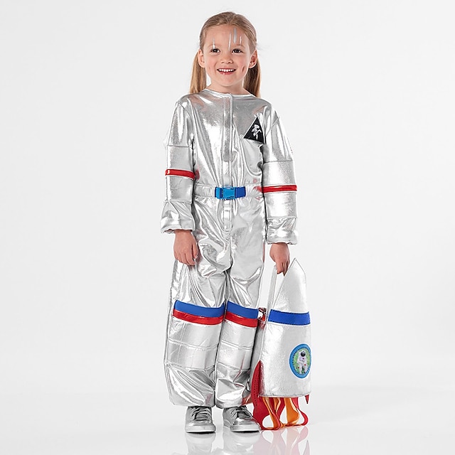  宇宙飛行士の着ぐるみ、子供の男の子、女の子のコスプレ、カーニバル、パフォーマンス、ハロウィーン、ハロウィーンカーニバル、仮装、簡単なハロウィーンの衣装、マルディグラ