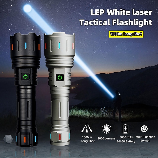  lanternas recarregáveis led lanterna tática super brilhante de alto lúmen, lanternas portáteis com zoom de alta capacidade para acampamento de emergência, caminhadas, presente