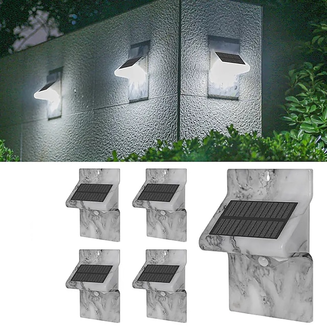  1db kültéri napelemes fali lámpa ip65 vízálló napelemes kerti lámpa vezeték nélküli mozgásérzékelő napelemes éjszakai lámpák udvari garázs kerti kerítés fali dekorációhoz