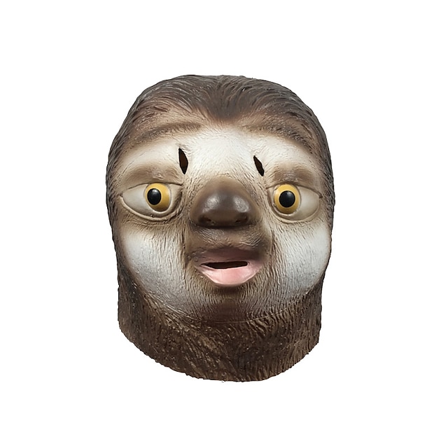  Карнавальный милый ленивец маска на голову животного шарик для макияжа забавный латексный головной убор реквизит для выступления на Хэллоуин