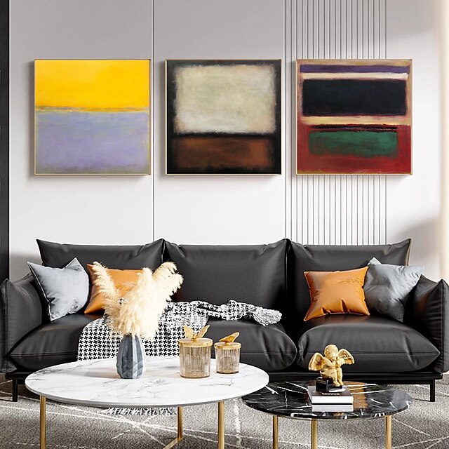 Mark Rothko Original Abstract Fine Art Handpainted Yellow Paintings On