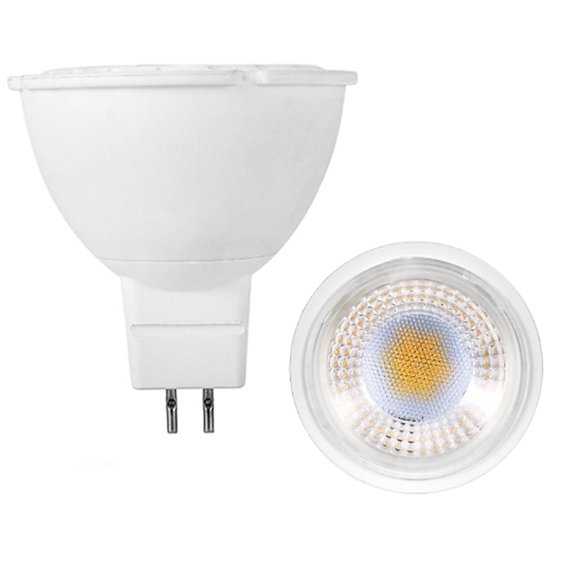  Ampoule MR16 GU5.3 pour projecteurs, blanc chaud 3000 K/blanc 6000 K, intensité variable, durée de vie de 50 000 heures, ampoule LED MR16 de 5 watts, paquet de 4