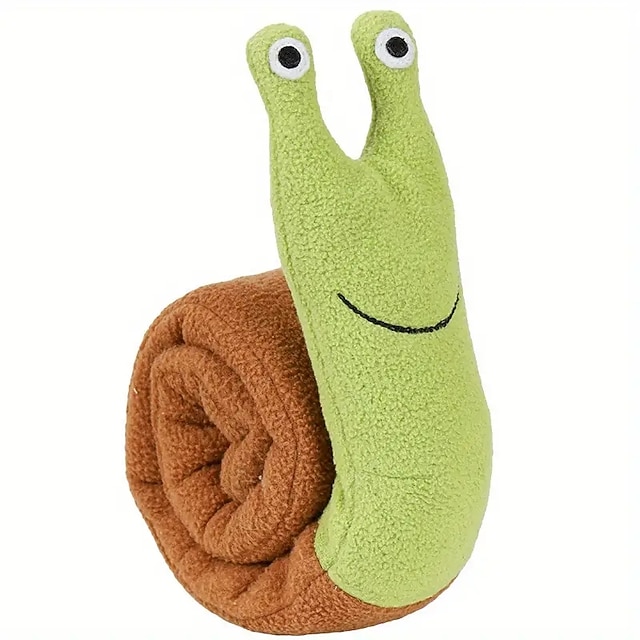  jouet interactif pour chien en forme d'escargot - distributeur de friandises en peluche et mangeoire lente pour renifler et jouer