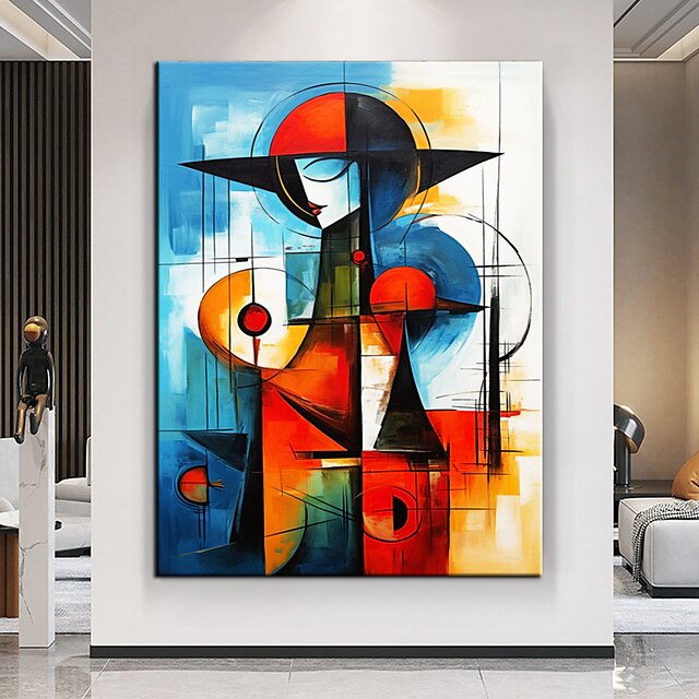  手描きの壁アート都市ファム絵画抽象的な女性の絵画現代アート油絵現代女性の絵画現代アート家の装飾すぐに掛けたりキャンバスに