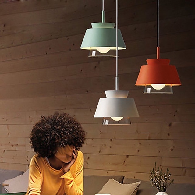  retro enkel taklampa kreativ ljuskrona i glas lampskärm, personliga blå dekorativa hängande lampor för matsal, kök, arbetsrum, sovrum, gång, villa, bar, lyxlampa