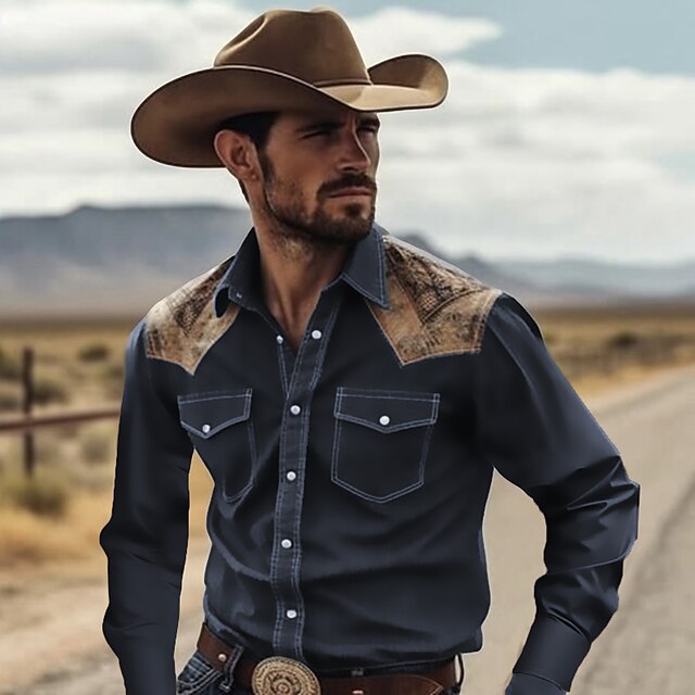 Homme Cowboy Chemise Chemise Western Chemise De Cow boy Manche Longue Homme Cowboy Chemise Chemise Western Chemise De Cow boy Manche Longue
