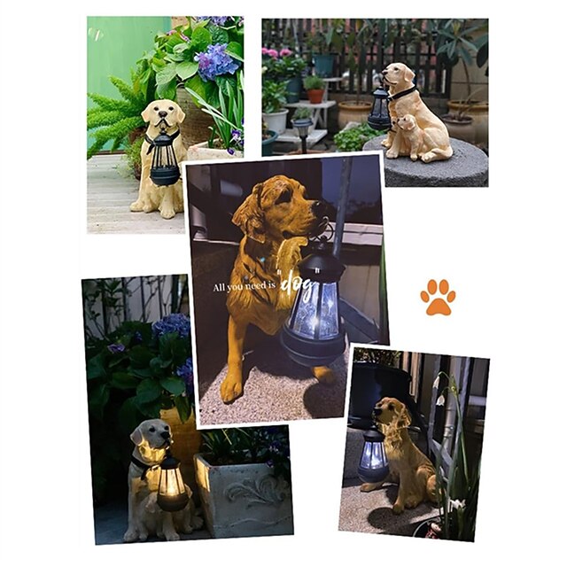 Dog Solar Lights Outdoor Waterproof Dog Garden Decor Solar Garden ... - Outdoor Dog Crate Lighting Ideas